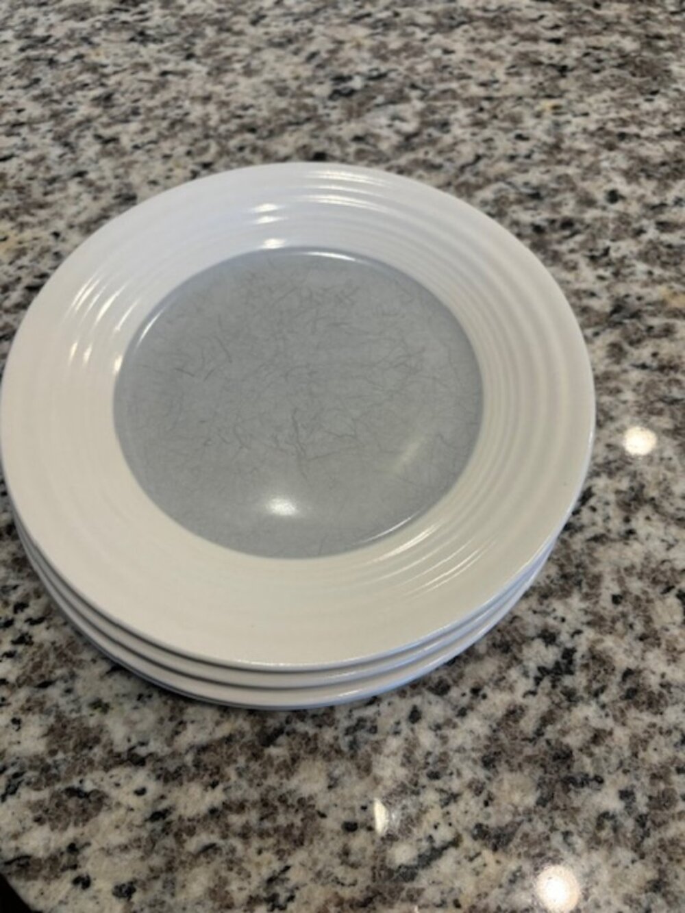Home by Target stoneware salad plates x3, beige and cream, REDUCED!